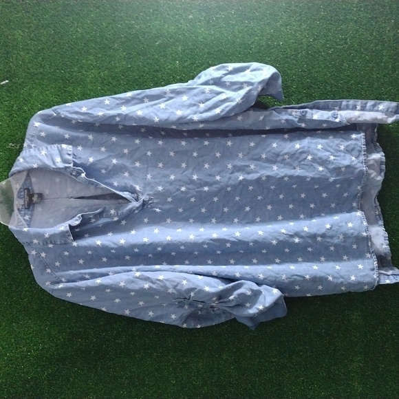 Chelsea & Theodore Tops - Chelsea and Theodore blue jean long sleeve shirt